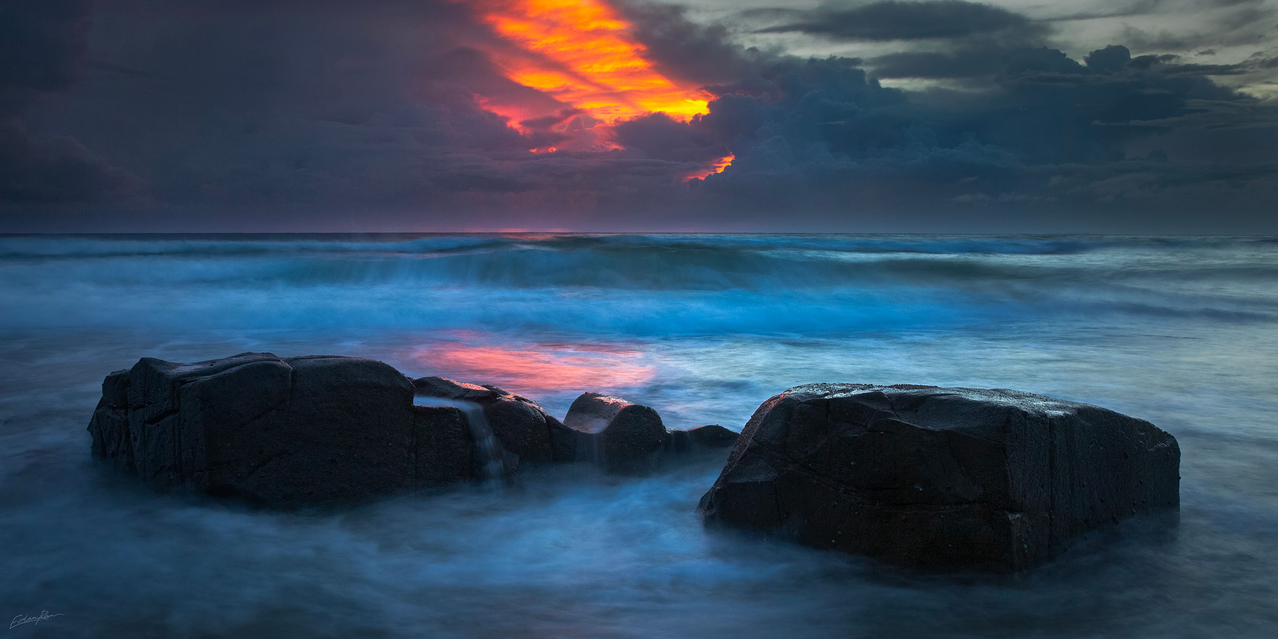 coolum bay sunrise photo print