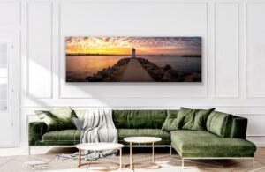 mooloolaba rock wall sunset