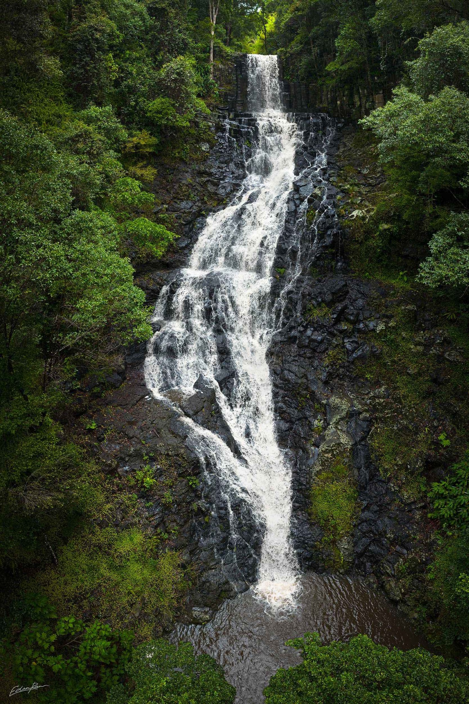 sunshine coast waterfall photography print