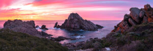 sugarloaf rock western australia sunset photo print
